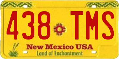 NM license plate 438TMS