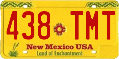 NM license plate 438TMT