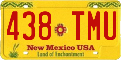 NM license plate 438TMU
