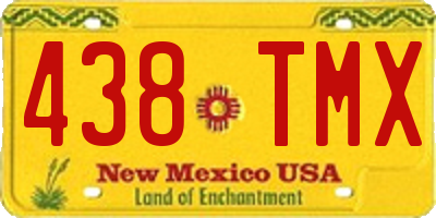 NM license plate 438TMX