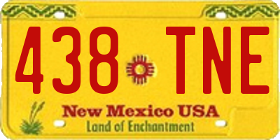 NM license plate 438TNE