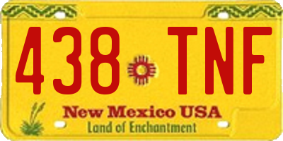 NM license plate 438TNF