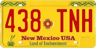 NM license plate 438TNH
