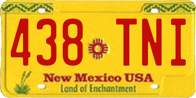 NM license plate 438TNI