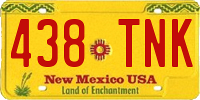 NM license plate 438TNK