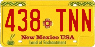 NM license plate 438TNN