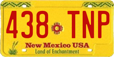 NM license plate 438TNP