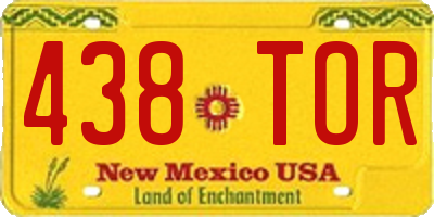 NM license plate 438TOR
