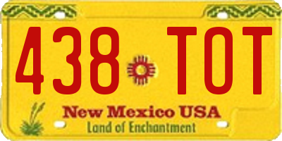 NM license plate 438TOT
