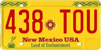 NM license plate 438TOU