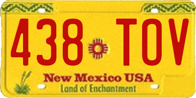 NM license plate 438TOV