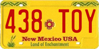 NM license plate 438TOY