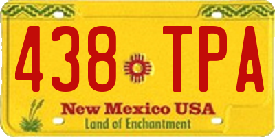 NM license plate 438TPA