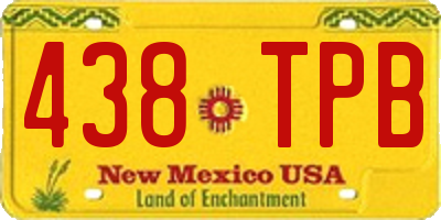 NM license plate 438TPB
