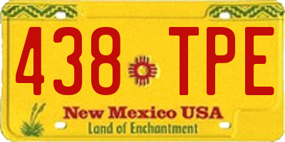 NM license plate 438TPE