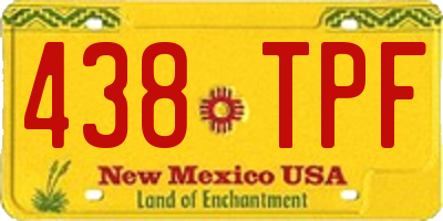 NM license plate 438TPF
