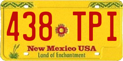NM license plate 438TPI