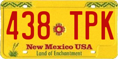 NM license plate 438TPK