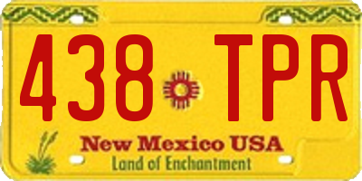 NM license plate 438TPR