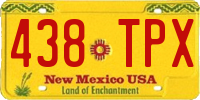 NM license plate 438TPX