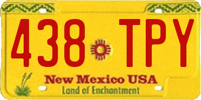 NM license plate 438TPY