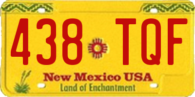 NM license plate 438TQF