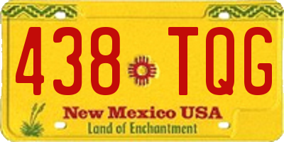 NM license plate 438TQG