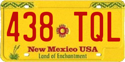 NM license plate 438TQL