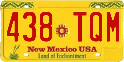 NM license plate 438TQM