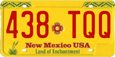 NM license plate 438TQQ