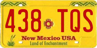 NM license plate 438TQS