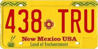 NM license plate 438TRU