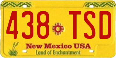 NM license plate 438TSD