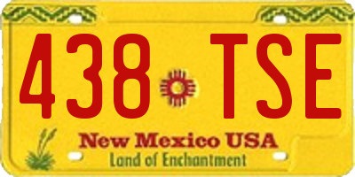 NM license plate 438TSE
