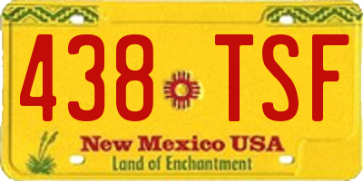 NM license plate 438TSF