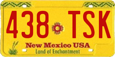 NM license plate 438TSK