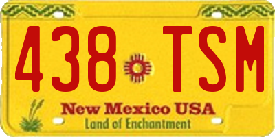 NM license plate 438TSM