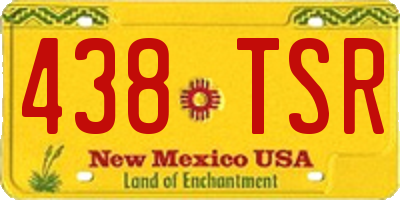 NM license plate 438TSR