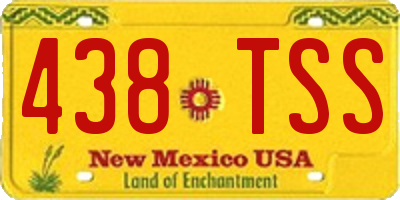 NM license plate 438TSS