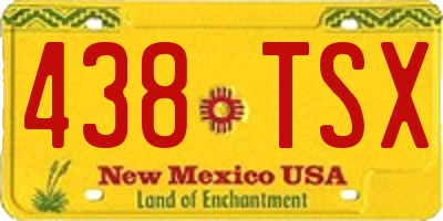 NM license plate 438TSX