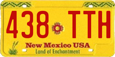 NM license plate 438TTH