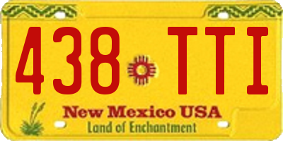 NM license plate 438TTI