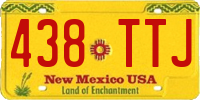 NM license plate 438TTJ