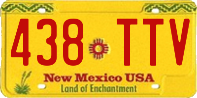 NM license plate 438TTV