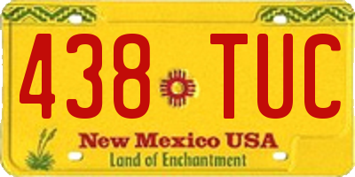 NM license plate 438TUC