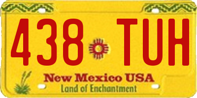 NM license plate 438TUH