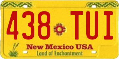NM license plate 438TUI