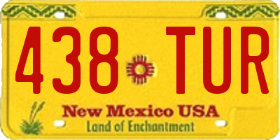 NM license plate 438TUR