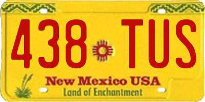 NM license plate 438TUS