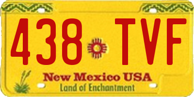 NM license plate 438TVF